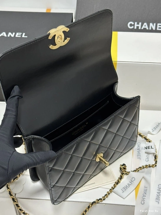 First Bag Ru FLAP CHANEL -14.5*22*8cm BAG 0807